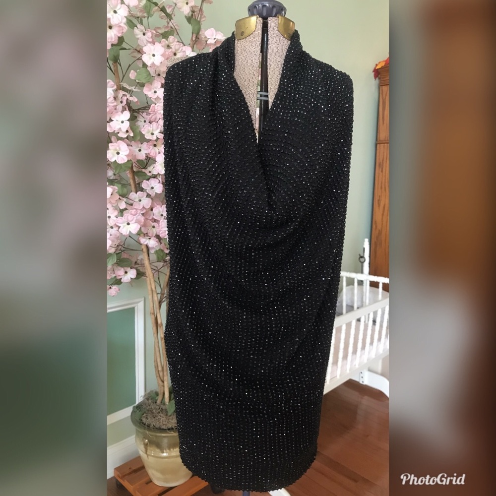 Haute Hippie Black Silk Embellished Mini NWT